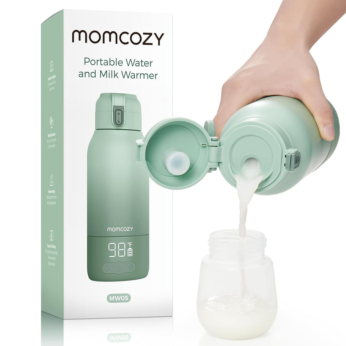 Momcozy Portable Rechargeable Baby Bottle Warmer (17oz)