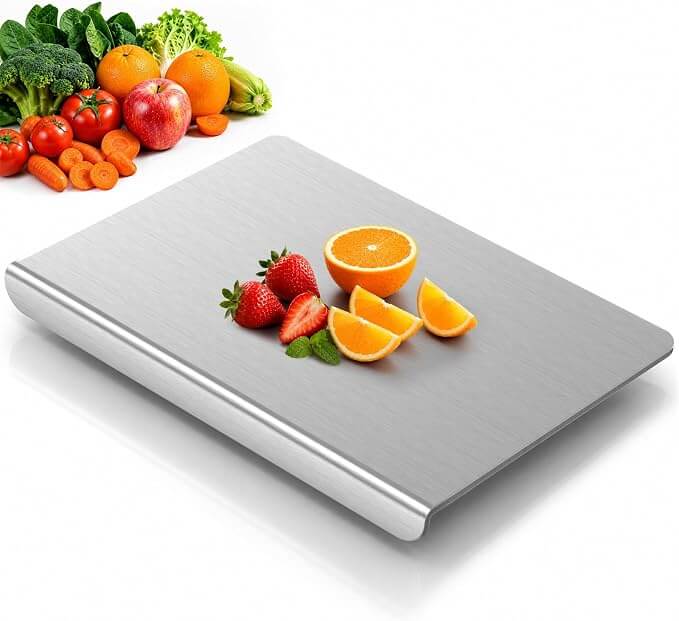 Titanium Cutting Boards for Kitchen, Double-sided non-toxic Pure Titanium Cutting Board