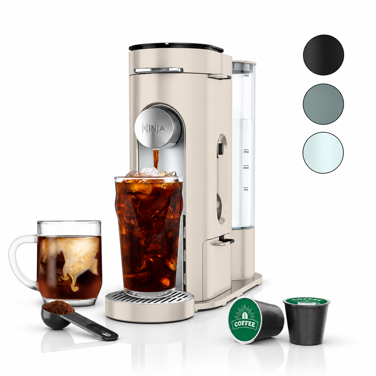 Ninja Pods & Grounds Coffee Maker with Milk Frother